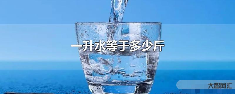 1升水等于多少斤