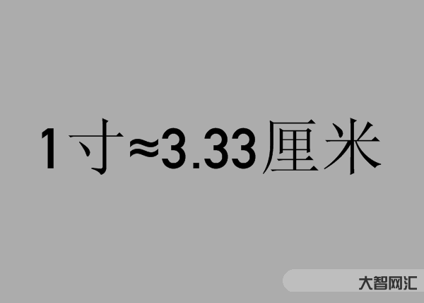 英寸和厘米換算