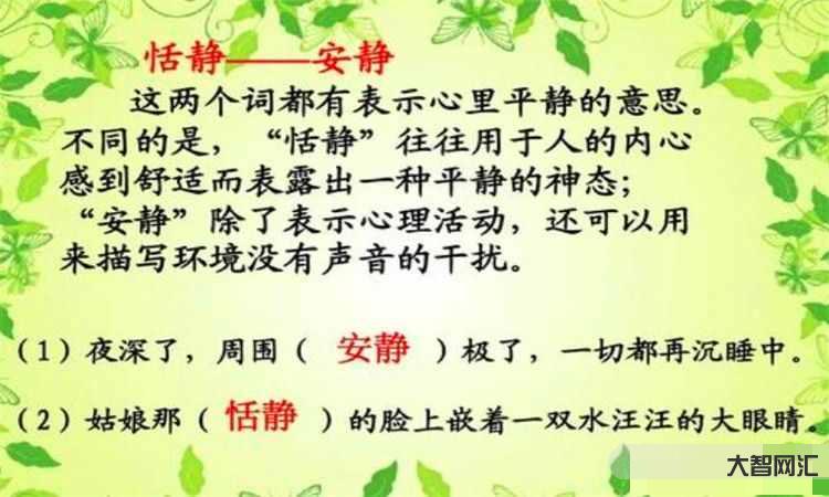 恬靜的意思