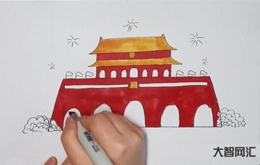 天安門簡筆畫怎么畫