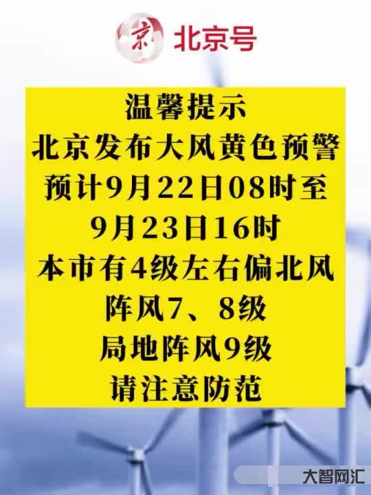 北京幾天大風預警了啊今天-陣風六七級!北京今日最高氣溫-1℃，今起三天