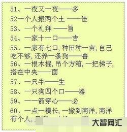 誰(shuí)知道漢字謎語(yǔ)（漢字謎語(yǔ)五年級(jí)）