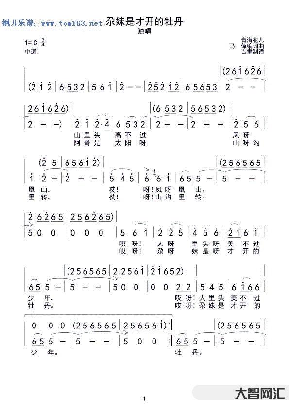 青海花兒歌詞1000首