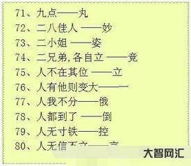 誰(shuí)知道漢字謎語(yǔ)（漢字謎語(yǔ)五年級(jí)）
